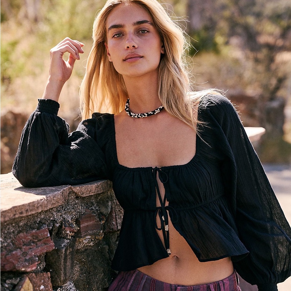 Free People Endless Summer Carly Blouse Top